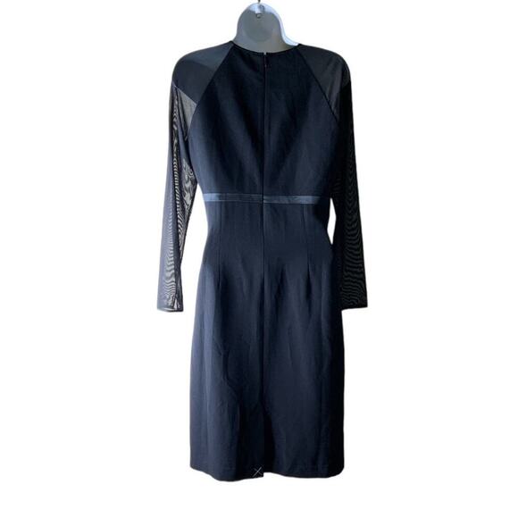 Talbots Cocktail Dress Size 4 Long Sleeve Raglan Midi Zip Closure Black Casual - Picture 4 of 11